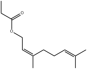 (Z)-3,7-二甲基-2,6-亚辛基-1-醇丙酸酯 结构式