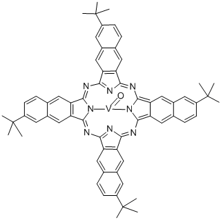 2,11,20,29-四叔丁基-2,3-萘酞菁氧钒 结构式