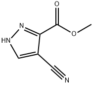 4-氰基-1H-吡唑-3-羧酸甲酯 结构式