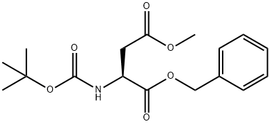 1-苄基2-((叔丁氧羰基)氨基)琥珀酸4-甲酯 结构式