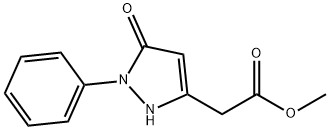 甲基 (5-OXO-1-PHENYL-2,5-DIHYDRO-1H-PYRAZOL-3-YL)乙酸酯 结构式