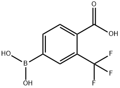 4-硼酸基-2-(三氟甲基)苯甲酸 结构式