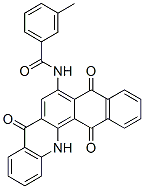 3-Methyl-N-(5,8,13,14-tetrahydro-5,8,14-trioxonaphth[2,3-c]acridin-6-yl)benzamide 结构式