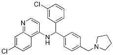 4-QuinolinaMine, 7-chloro-N-[(3-chlorophenyl)[4-(1-pyrrolidinylMethyl)phenyl]Methyl]- 结构式