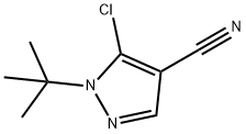 1 -叔丁基- 5 -氯-1H -吡唑- 4 -腈 结构式