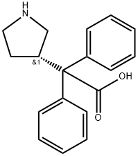 (S)-2,2-diphenyl-2-(pyrrolidin-3-yl)acetic acid 结构式