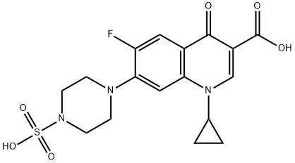 环丙沙星哌嗪基-N4-硫酸盐 结构式