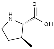 (2S,3S)-3-甲基吡咯烷-2-羧酸 结构式