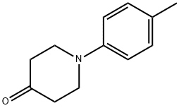 1-(4-甲基苯)哌啶-4-酮 结构式