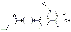 3-Quinolinecarboxylic acid, 1-cyclopropyl-6-fluoro-1,4-dihydro-4-oxo-7-[4-(1-oxopentyl)-1-piperazinyl]- 结构式