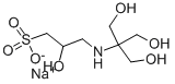 3-[N-三(羟甲基)甲氨基]-2-羟基丙磺酸钠 结构式