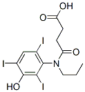 3-[[N-(3-Hydroxy-2,4,6-triiodophenyl)-N-propylamino]carbonyl]propionic acid 结构式