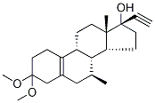 (7ALPHA,17ALPHA)-3,3-二甲氧基-7-甲基-19-去甲孕甾-5(10)-烯-20-炔-17-醇 结构式