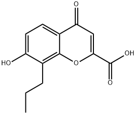 7-HYDROXY-4-OXO-8-PROPYL-4H-CHROMENE-2-CARBOXYLIC ACID 结构式