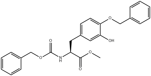 3-羟基-N-[苄氧羰基]-O-(苄基)-L-酪氨酸甲酯 结构式