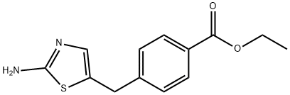 Benzoic acid, 4-[(2-amino-5-thiazolyl)methyl]-, ethyl ester 结构式