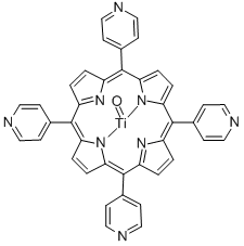 氧代[5,10,15,20-四(4-吡啶基)卟吩]合钛(IV) 结构式