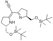 (1S,9S)-1,9-双[(叔丁基二甲基甲硅烷氧基)甲基]-5-氰基半咕啉 结构式