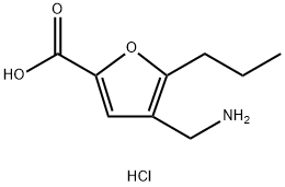 4-Aminomethyl-5-propyl-furan-2-carboxylic acidhydrochloride 结构式