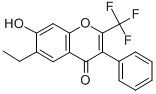 6-ETHYL-7-HYDROXY-3-PHENYL-2-TRIFLUOROMETHYL-CHROMEN-4-ONE 结构式