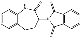 2-(2-Oxo-2,3,4,5-tetrahydro-1H-1-benzazepin-3-yl)-2,3-dihydro-1H-isoindole-1,3-dione 结构式