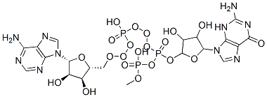 [(2R,3S,4R,5R)-5-(2-amino-6-oxo-3H-purin-9-yl)-3,4-dihydroxyoxolan-2-yl]methyl [[[(2R,3S,4R,5R)-5-(6-aminopurin-9-yl)-3,4-dihydroxyoxolan-2-yl]methoxy-hydroxyphosphoryl]oxy-hydroxyphosphoryl] hydrogen phosphate 结构式