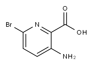 3-氨基-6-溴吡啶-2-羧酸 结构式