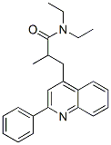 N,N-diethyl-alpha-methyl-2-phenyl-4-quinolinepropanamide 结构式