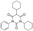 1,5-Dicyclohexyl-3-phenylbarbituric acid 结构式