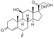 6-alpha-Fluorhydrocortisone  结构式