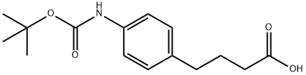 4-(4-BOC氨基苯基)丁酸 结构式