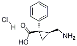 顺式-2-(氨基甲基)-1-苯基环丙烷羧酸盐酸盐 结构式