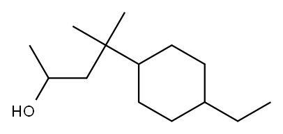 4-乙基-ALPHA,GAMMA,GAMMA-三甲基环己烷丙醇 结构式