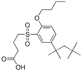 4-[2-Butoxy-5-(1,1,3,3-tetramethylbutyl)phenylsulfonyl]butyric acid 结构式