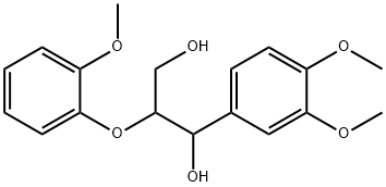 1-(3,4-二甲氧基苯基)-2-(2-甲氧基苯基)-丙烷-1,3-二醇 结构式