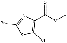 2-溴-5-氯噻唑-4-羧酸甲酯 结构式