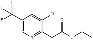 2-[3-氯-5-(三氟甲基)吡啶-2-基]乙酸乙酯 结构式