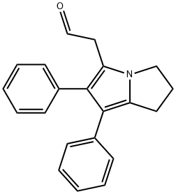 6,7-diphenyl-2,3-dihydro-1H-pyrrolizin-5-yl-acetaldehyde 结构式