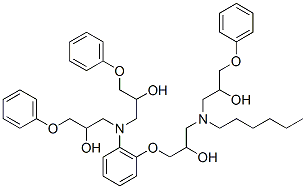 1-[6-[bis(2-hydroxy-3-phenoxy-propyl)amino]hexyl-(2-hydroxy-3-phenoxy- propyl)amino]-3-phenoxy-propan-2-ol 结构式