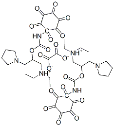 diethyl-[2-[(2-hexoxyphenyl)carbamoyloxy]-3-(2,3,4,5-tetrahydropyrrol- 1-yl)propyl]azanium, 2-hydroxy-2-oxo-acetate 结构式