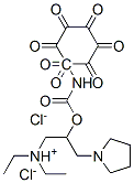 diethyl-[2-[(3-heptoxyphenyl)carbamoyloxy]-3-(2,3,4,5-tetrahydropyrrol -1-yl)propyl]azanium dichloride 结构式