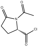 2-Pyrrolidinecarbonylchloride,1-acetyl-5-oxo-,(S)-(9CI) 结构式