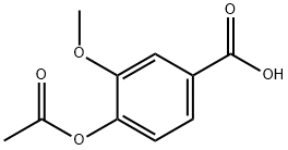 4-乙酰氧基-3-甲氧基苯甲酸 结构式