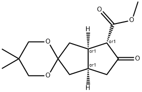 Methyl5'-hydroxy-5,5-dimethyl-3',3'a,4',6'a-tetrahydro-1'H-spiro[1,3-dioxane-2,2'-pentalene]-6'-carboxylate 结构式