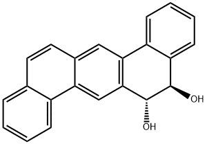 (-)-trans-5,6-Dihydroxy-5,6-dihydrodibenz(a,h)anthracene 结构式