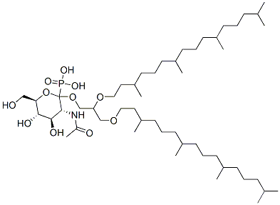 2,3-di-O-phytanyl-1-(phosphoryl-2-acetamido-2-deoxyglucopyranosyl)glycerol 结构式