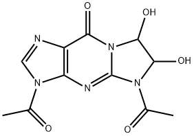 9H-Imidazo[1,2-a]purin-9-one,  3,5-diacetyl-3,5,6,7-tetrahydro-6,7-dihydroxy- 结构式