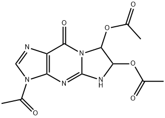 9H-Imidazo[1,2-a]purin-9-one,  3-acetyl-6,7-bis(acetyloxy)-3,4,6,7-tetrahydro-  (9CI) 结构式