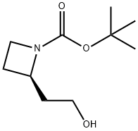 (2R)-2-(2-羟基乙基)-1-氮杂环丁烷羧酸叔丁酯 结构式