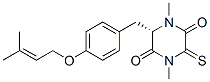 [3S,(-)]-3-[p-[(3-Methyl-2-butenyl)oxy]benzyl]-1,4-dimethyl-6-thioxopiperazine-2,5-dione 结构式